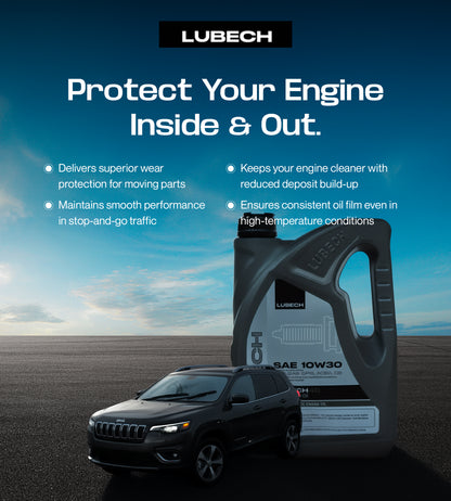 LUBECH Full Synthetic Motor Oil 10W-30, 5 Quart