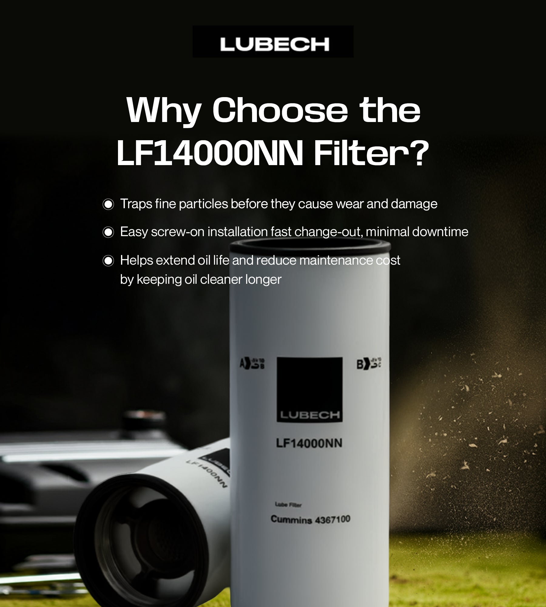 LUBECH LF14000NN SPIN-ON Oil Filter Mobile Banner
