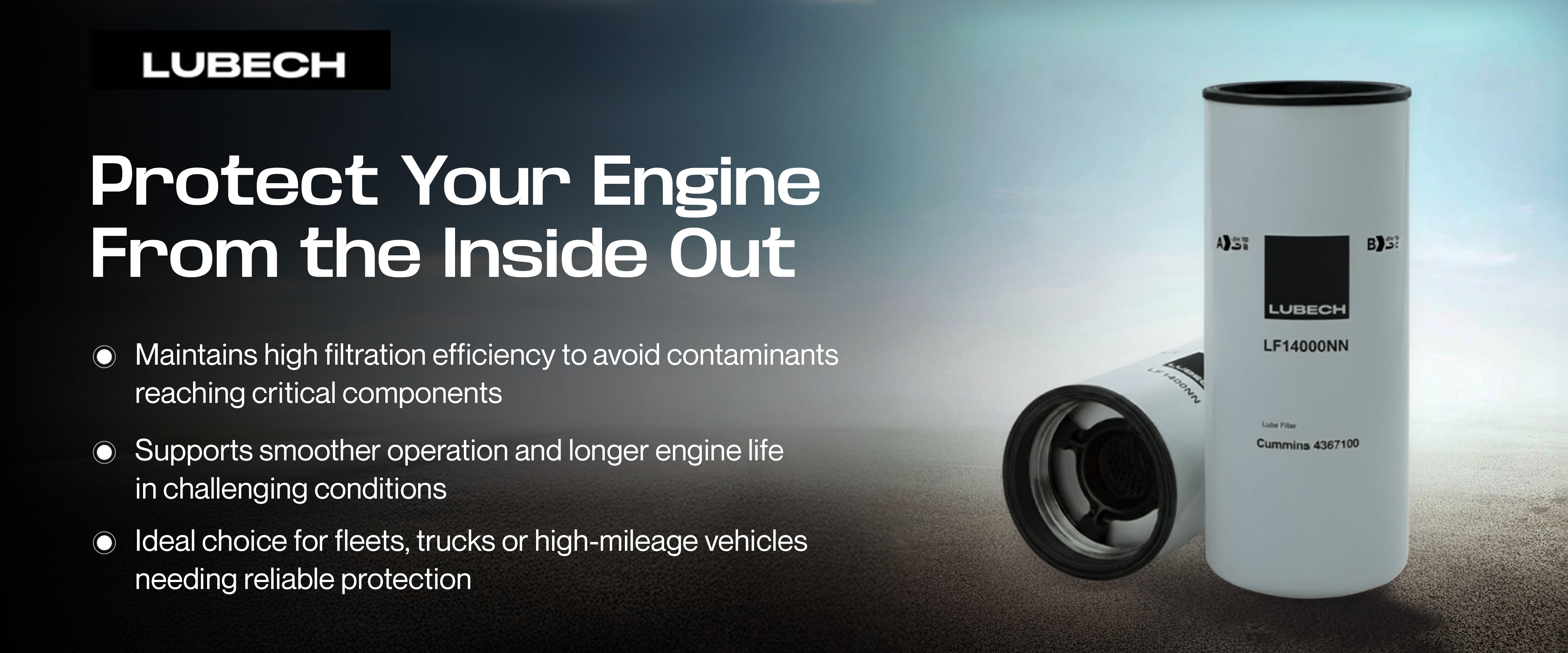 LUBECH LF14000NN SPIN-ON Oil Filter Desktop Banner