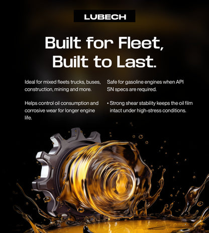 LUBECH Super 15W-40 Synthetic Heavy Duty Diesel Engine Oil, 5 Gallon