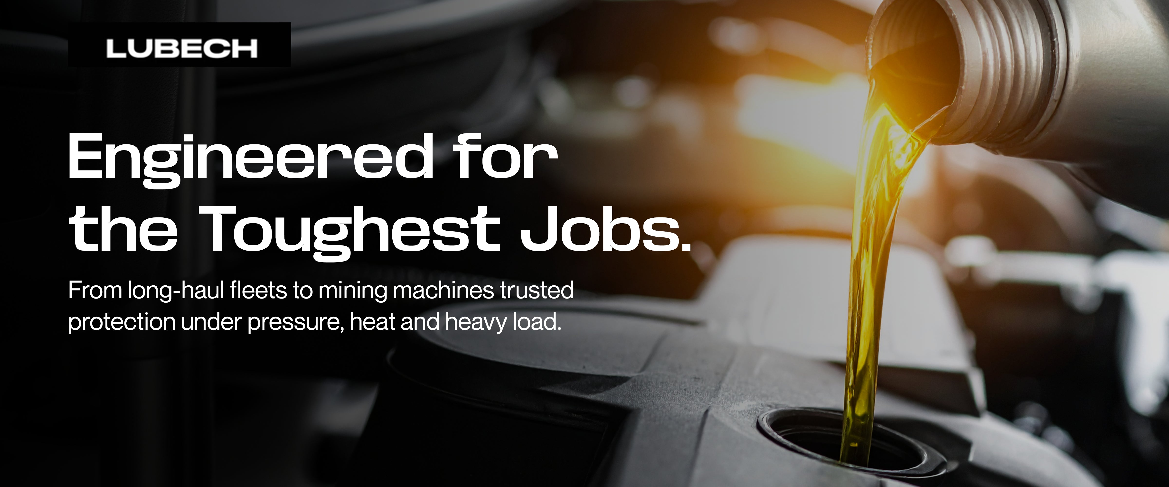 LUBECH Super 15W-40 Synthetic Heavy Duty Diesel Engine Oil, 5 Gallon Desktop Banner