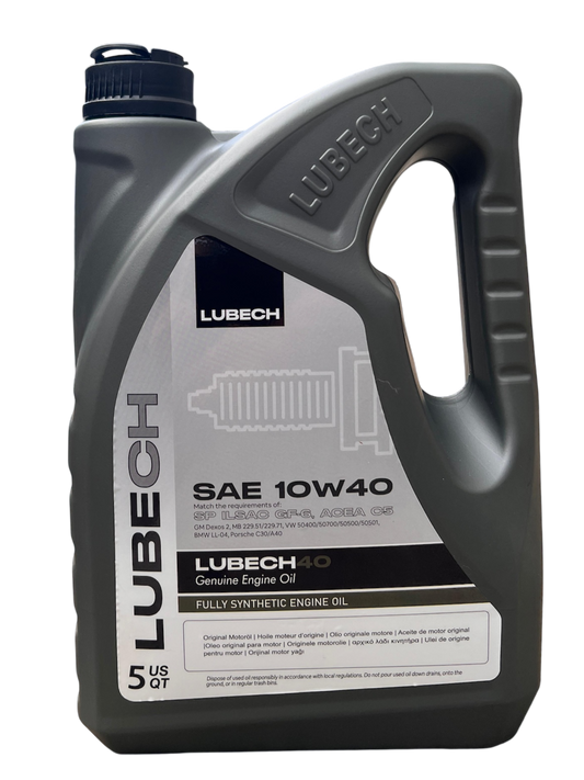 LUBECH Full Synthetic Motor Oil 10W-30, 5 Quart